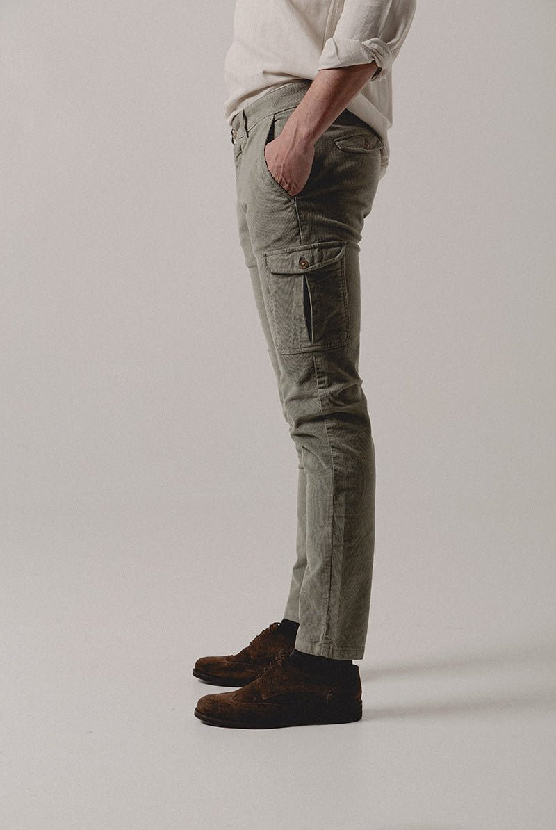 Pantalón Cargo Pana Verde - Sohhan