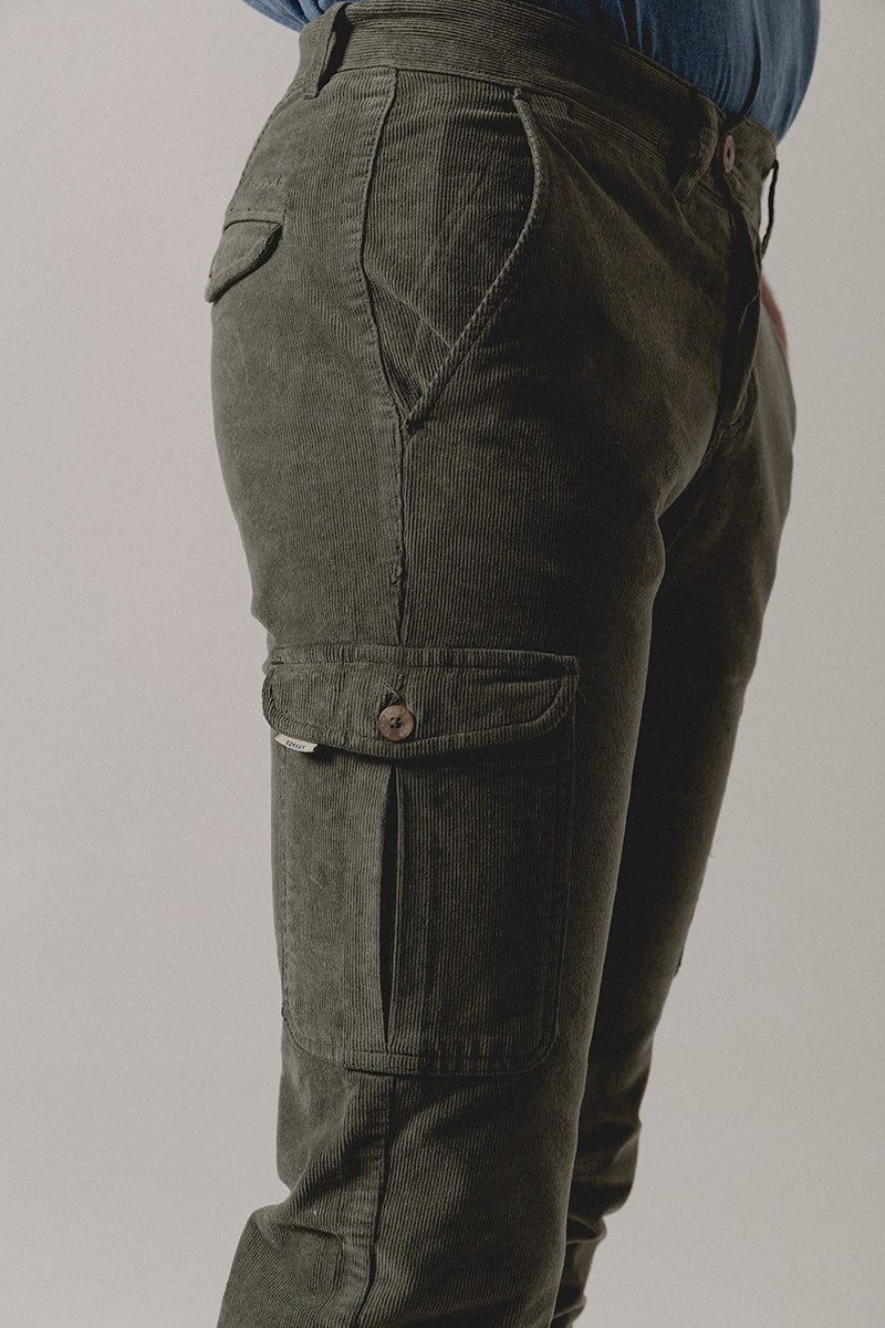 Pantalón Cargo Pana Verde Caza - Sohhan