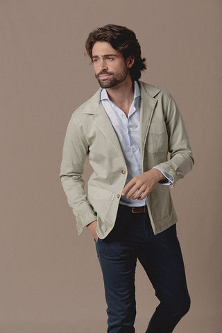 Tom Light Green Unstructured Jacket - Sohhan