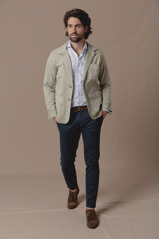 Tom Light Green Unstructured Jacket - Sohhan