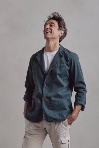 Americana Desestructurada Tommy Azul Petróleo - Sohhan
