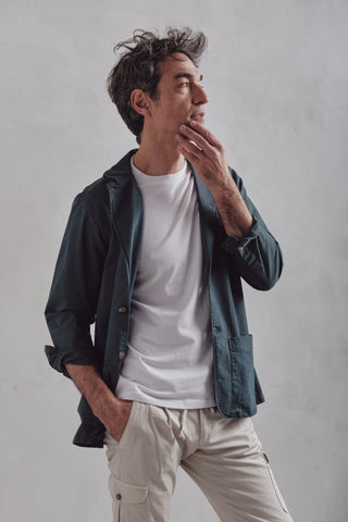 Americana Desestructurada Tommy Azul Petróleo - Sohhan