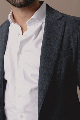 Preston Tweed Jacket Navy - Sohhan