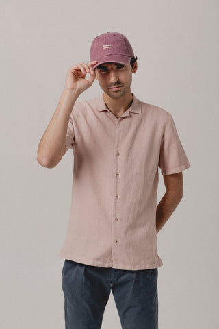 Pink Linen Hawaiian Shirt - Sohhan