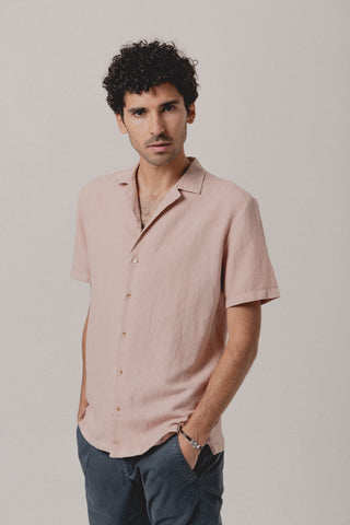 Pink Linen Hawaiian Shirt - Sohhan