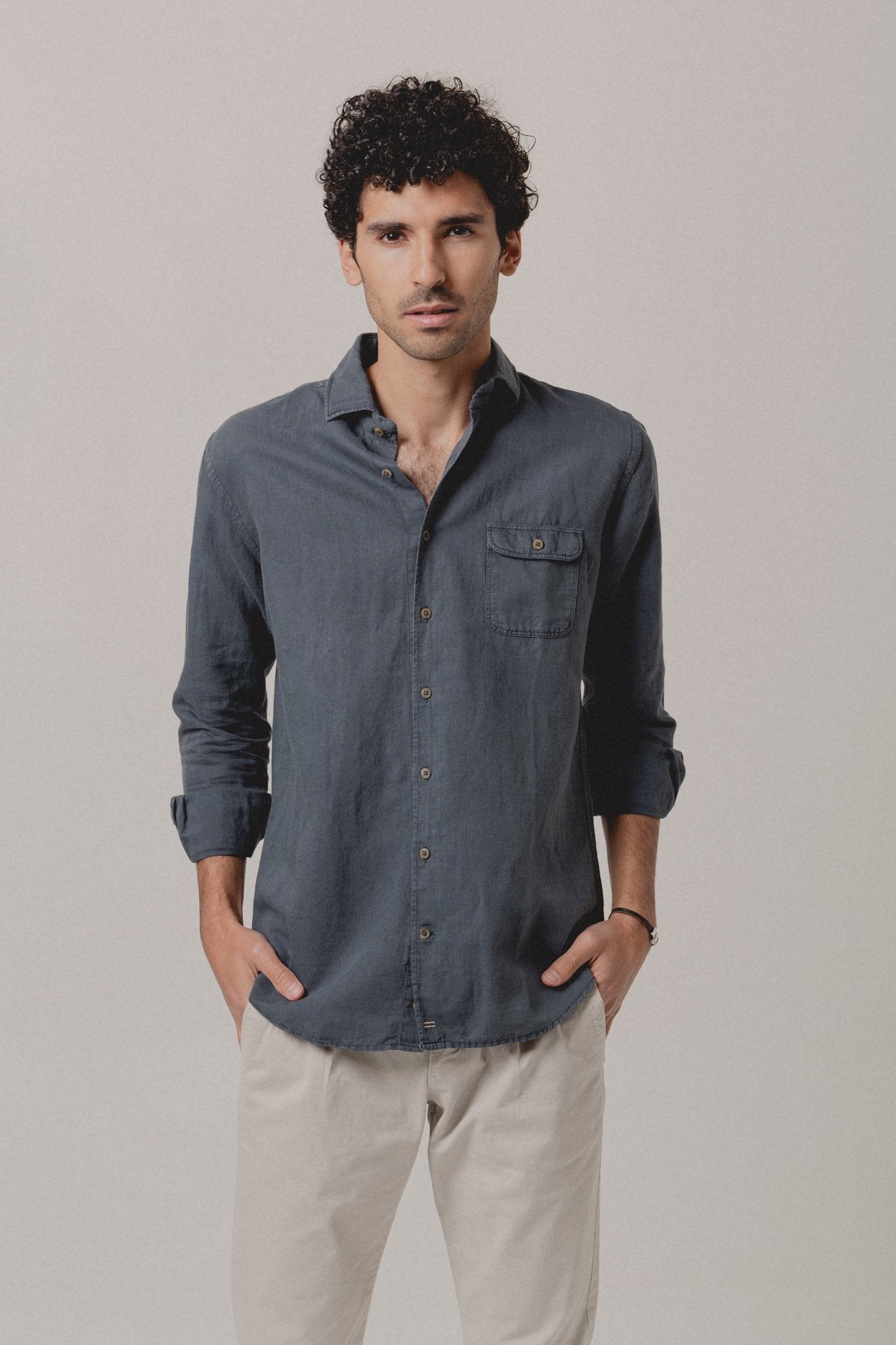 Linen Shirt Reef One Pocket Catania - Sohhan