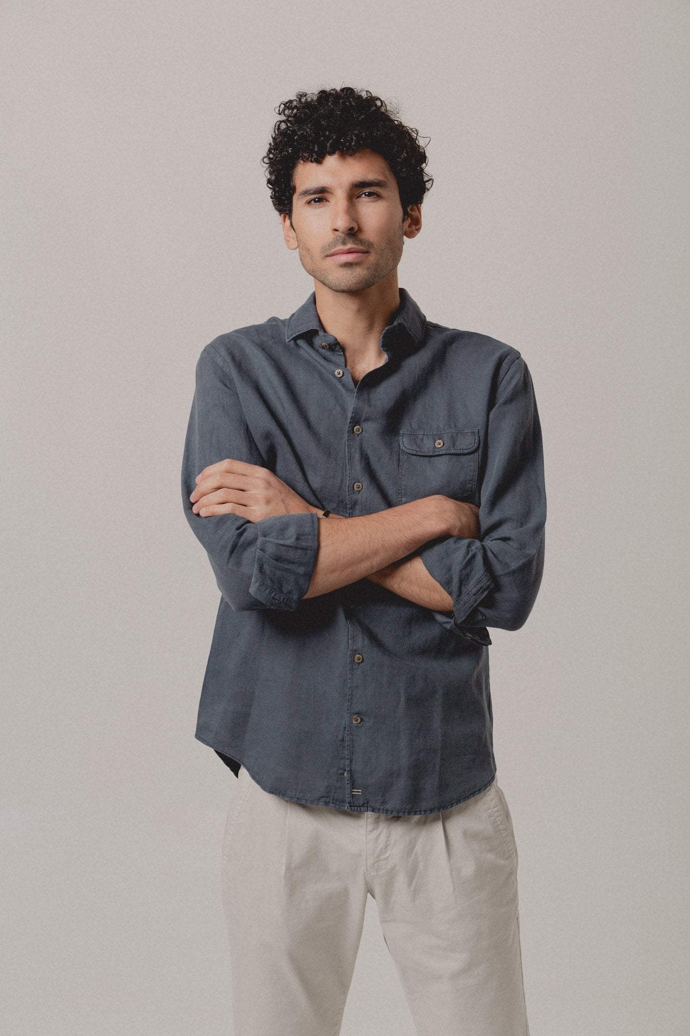 Linen Shirt Reef One Pocket Catania - Sohhan