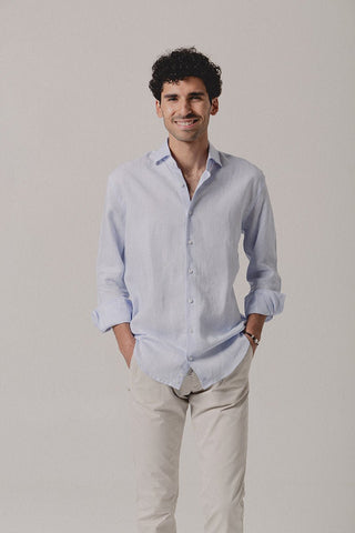 Linen Shirt Cairo Light Blue - Sohhan