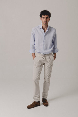 Linen Shirt Cairo Light Blue - Sohhan