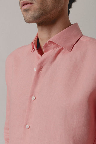 Linen Shirt Cairo Salmon - Sohhan