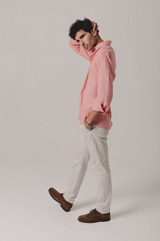 Linen Shirt Cairo Salmon - Sohhan
