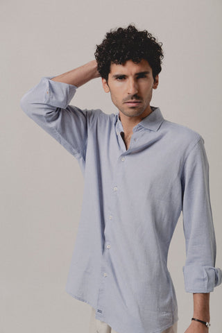 Crete Linen Shirt Blue - Sohhan