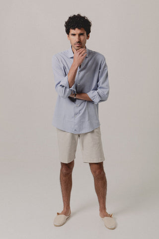 Crete Linen Shirt Blue - Sohhan