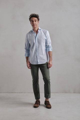 Classic Oxford Shirt Double Cuff Light Blue - Sohhan