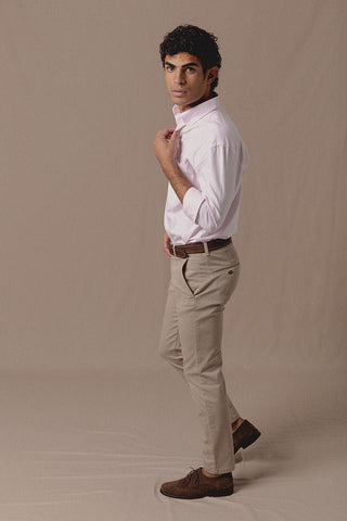Classic Oxford Shirt One Pocket Pink - Sohhan