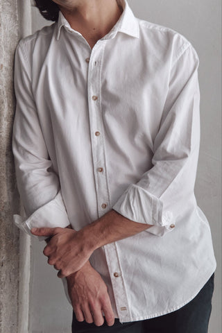Plain Oxford Shirt White - Sohhan