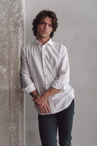 Plain Oxford Shirt White - Sohhan