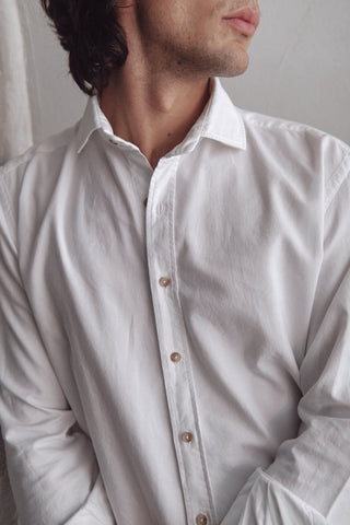 Plain Oxford Shirt White - Sohhan