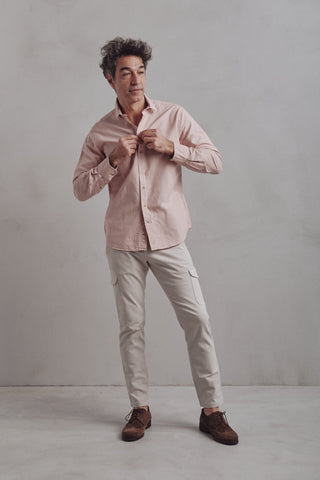 Oslo Pink Plain Oxford Shirt - Sohhan