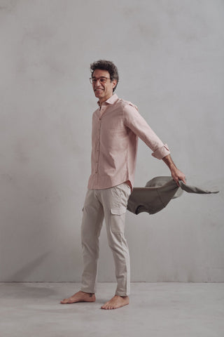 Oslo Pink Plain Oxford Shirt - Sohhan