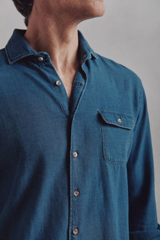West One Pocket Denim Shirt - Sohhan