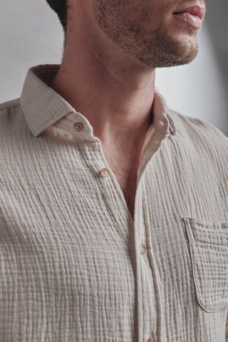 Camisa Waves Un Bolsillo Crudo - Sohhan