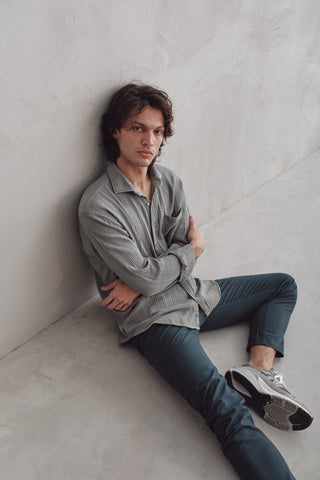 Camisa Waves Un bolsillo Verde - Sohhan