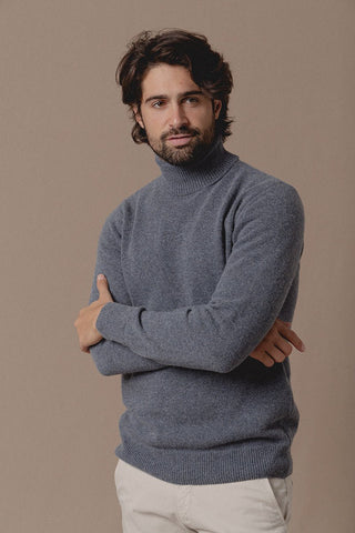 Scott Turtleneck Pullover Powder Blue - Sohhan