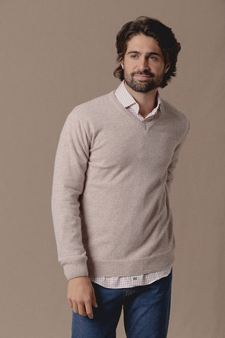 Beige Terry Peak Pullover - Sohhan
