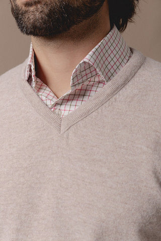 Beige Terry Peak Pullover - Sohhan