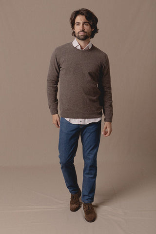 Terry Round Sweater Brown - Sohhan