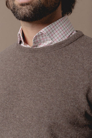 Terry Round Sweater Brown - Sohhan