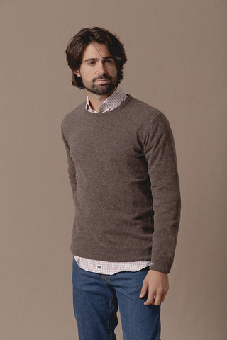 Terry Round Sweater Brown - Sohhan