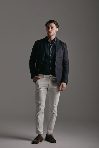 Linen Blazer Navy Hustle Heritage - Sohhan