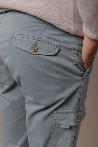 Cargo Icon Blue Capri Pants - Sohhan