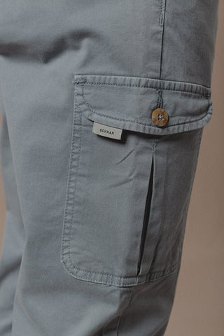 Cargo Icon Blue Capri Pants - Sohhan