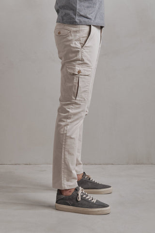 Cargo Icon Ecru Pants - Sohhan