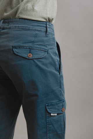 Pantalón Cargo Jack Azul Petróleo - Sohhan