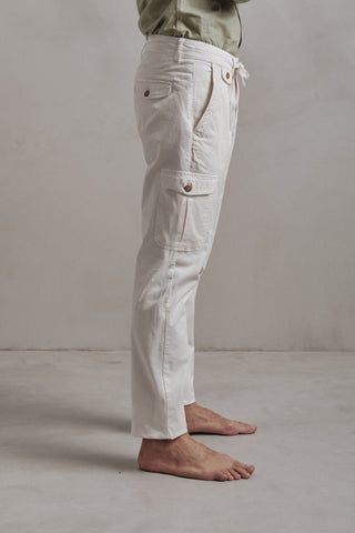 Pantalón Cargo Jack Blanco Roto - Sohhan