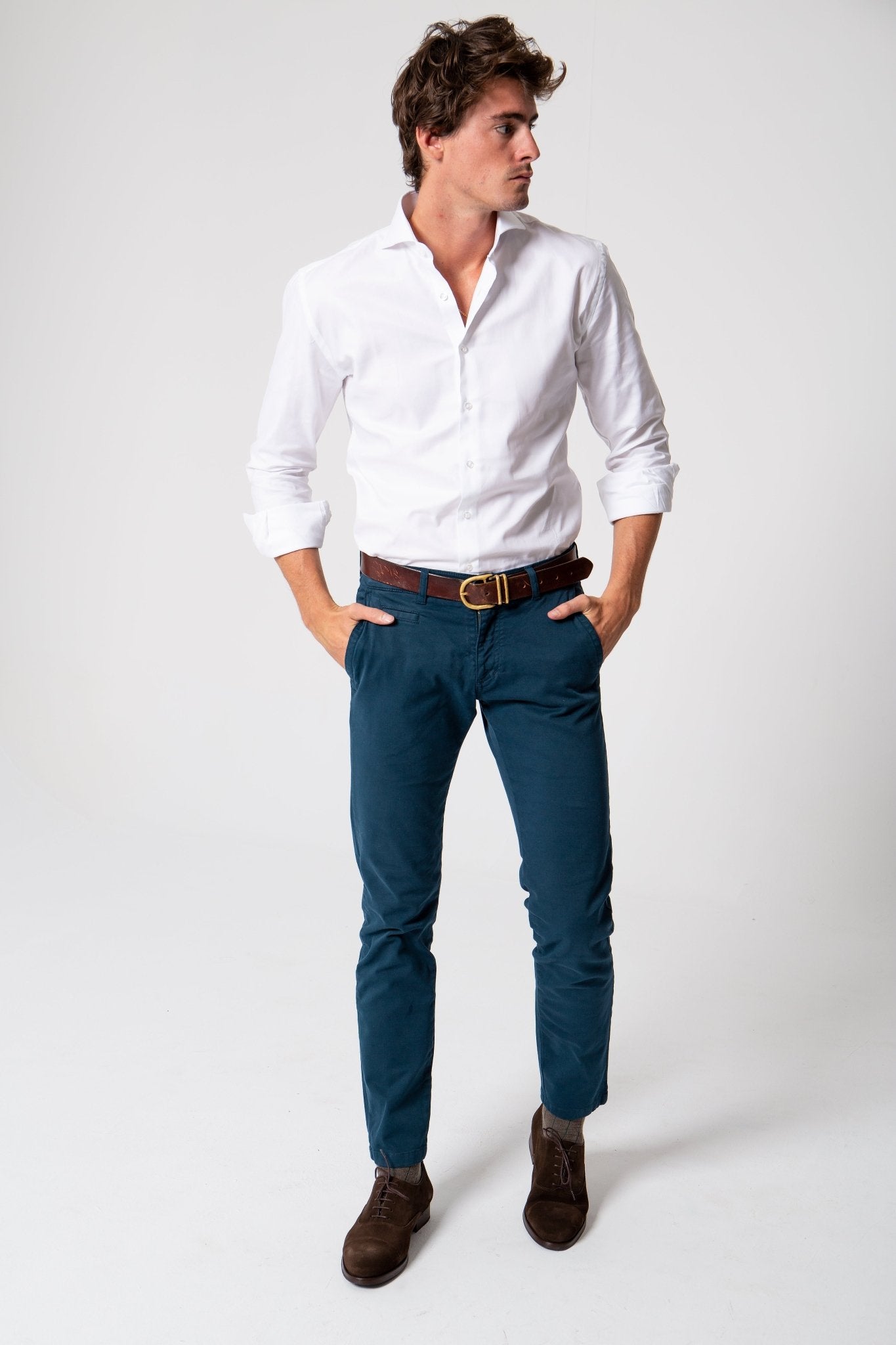 Idol Navy Chino Pants - Sohhan
