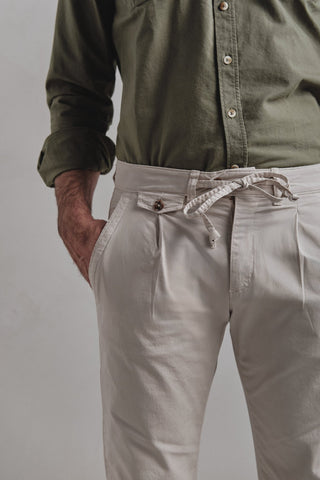 Paul Ecru Chino Pant - Sohhan