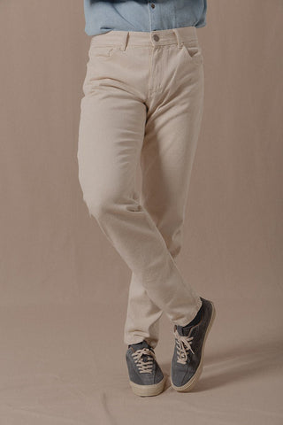 Ryder Ecru Denim Pants - Sohhan