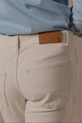 Ryder Ecru Denim Pants - Sohhan