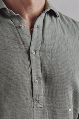 Polera Lino Lucca Gris Verdoso - Sohhan