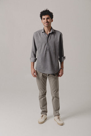 Urama Grey Denim Shirt - Sohhan