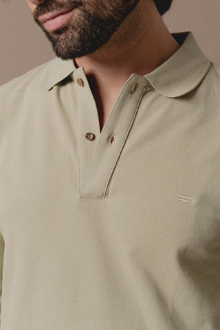 Marseille Light Green Long Sleeve Polo Shirt - Sohhan