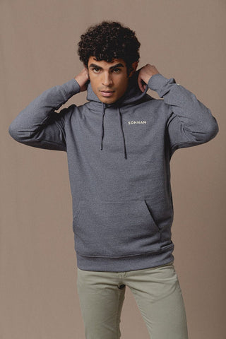 Basic Shelter Sweatshirt Blue Hood - Sohhan