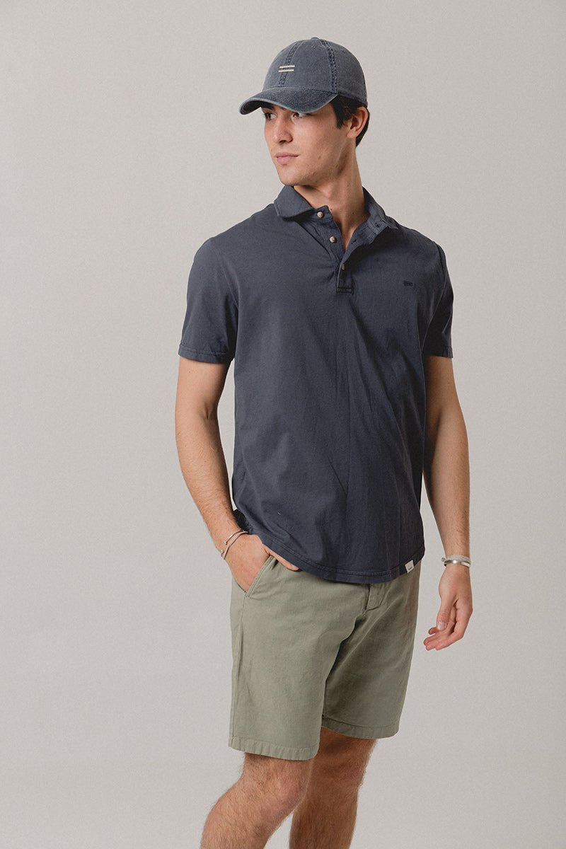 Light Green Cotton Linen Bermuda Shorts - Sohhan