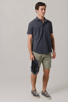 Light Green Cotton Linen Bermuda Shorts - Sohhan