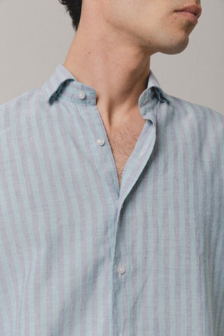 Estivella Striped Linen Shirt - Sohhan